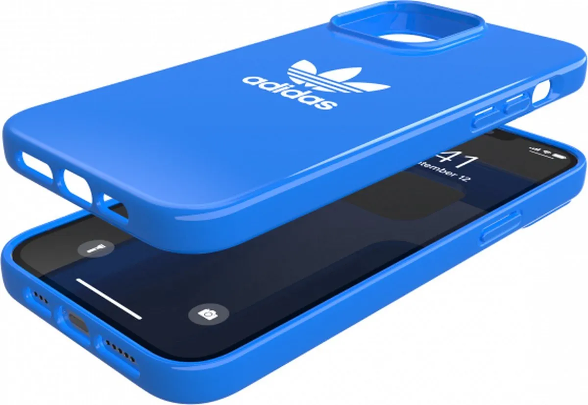 Adidas OR Trefoil Back Case - iPhone 13 Pro Max - Blauw/Wit