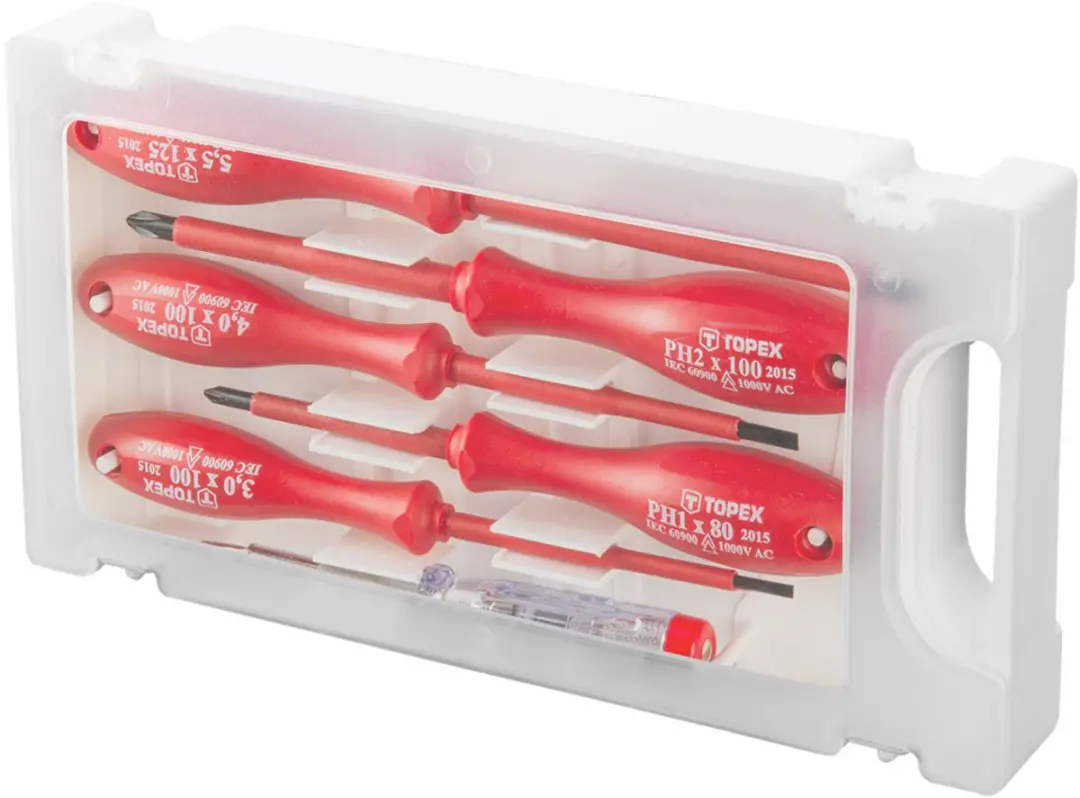 Topex 39D155 Schroevendraaierset 1000V - 6 stuks - afbeelding 2 van 2