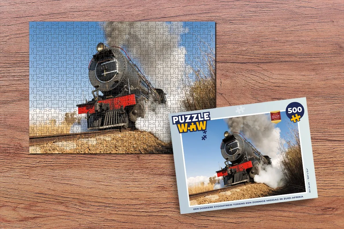 PuzzleWow Legpuzzel Zuid-Afrika Stoomtrein 500 Stuks - Multicolor
