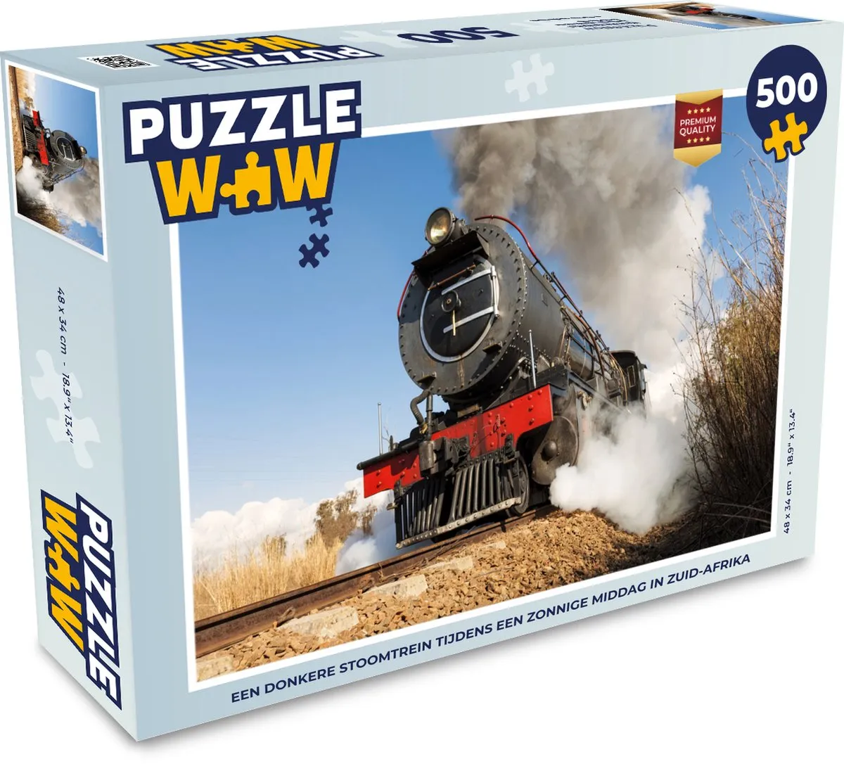 PuzzleWow Legpuzzel Zuid-Afrika Stoomtrein 500 Stuks - Multicolor