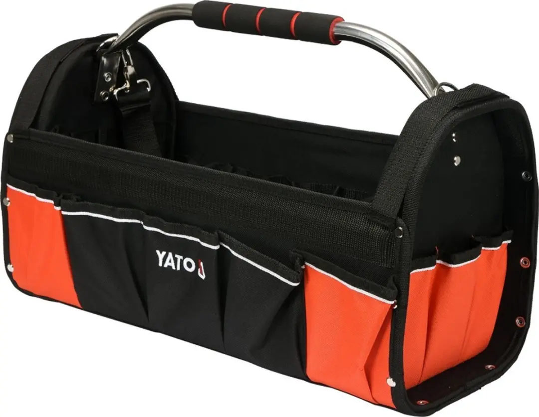 Yato YT-74373 Open Gereedschapstas - 11 Vakken - Zwart - afbeelding 2 van 6