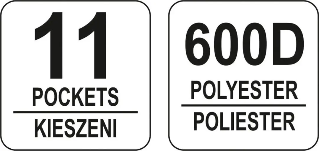 Yato YT-74373 Open Gereedschapstas - 11 Vakken - Zwart - afbeelding 5 van 6