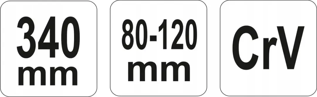 Yato Haakse Sleutel met Neus YT-01673 - 80-120mm - Zilver - afbeelding 4 van 4