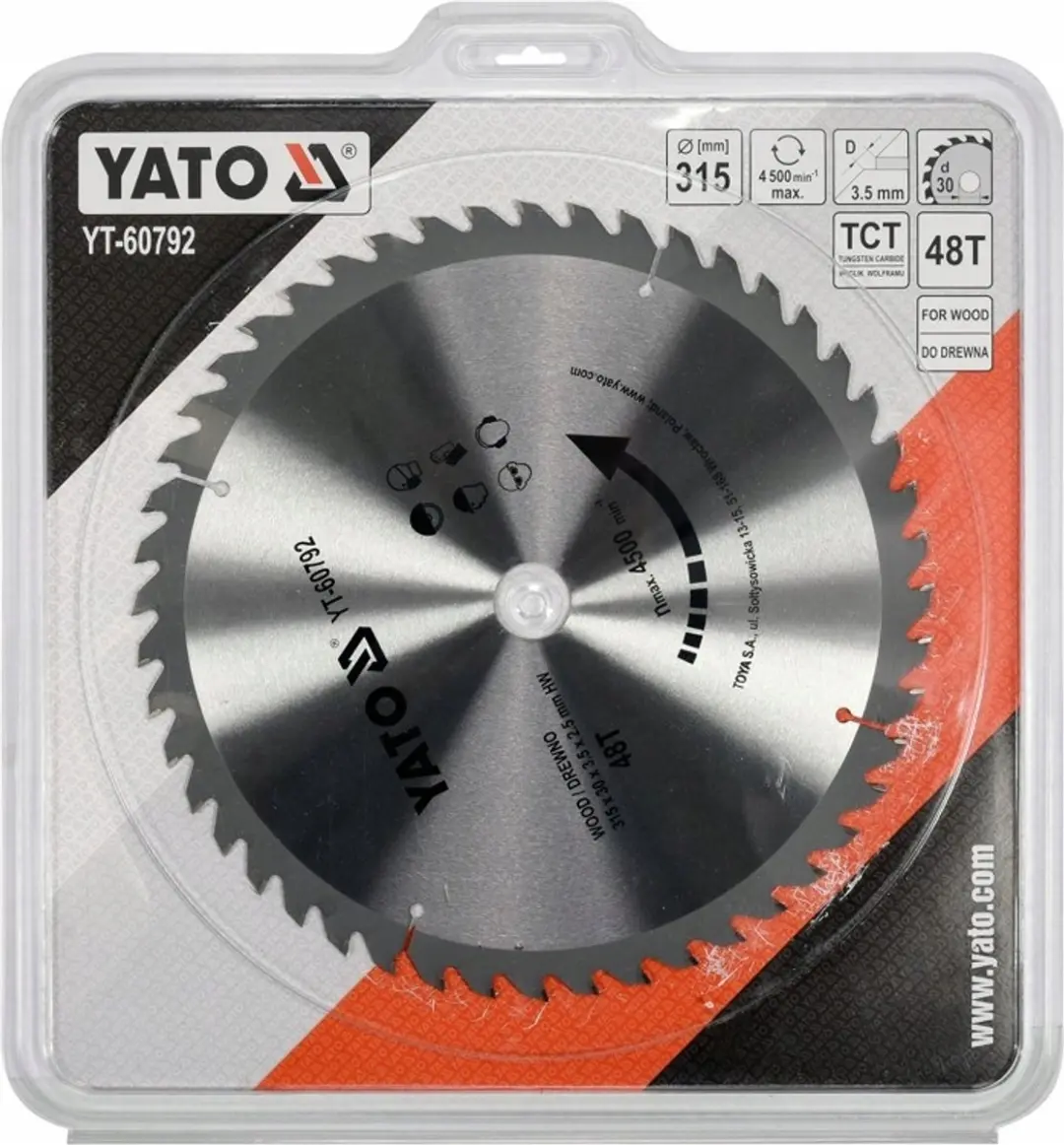 Yato YT-60792 Zaagblad Hout - 315x48x30mm - afbeelding 3 van 3