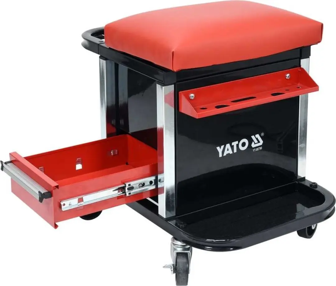 Yato Montagekruk met 2 lades - Max. 150 kg - Zwart/Rood - afbeelding 5 van 6