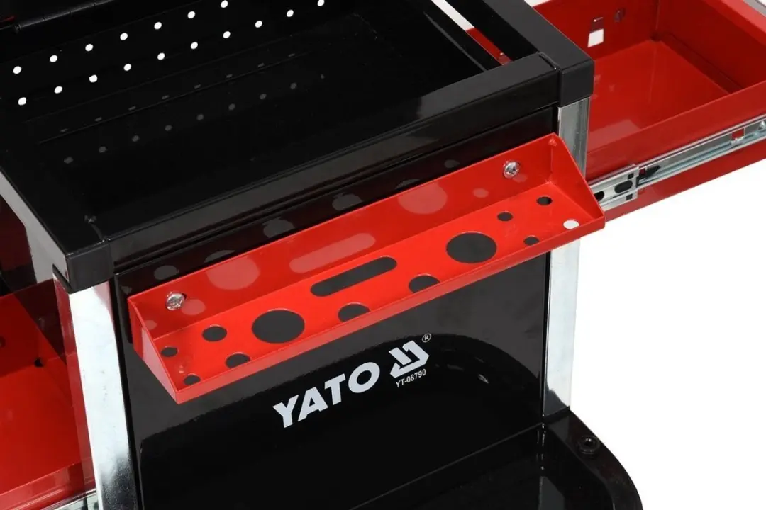 Yato Montagekruk met 2 lades - Max. 150 kg - Zwart/Rood - afbeelding 3 van 6