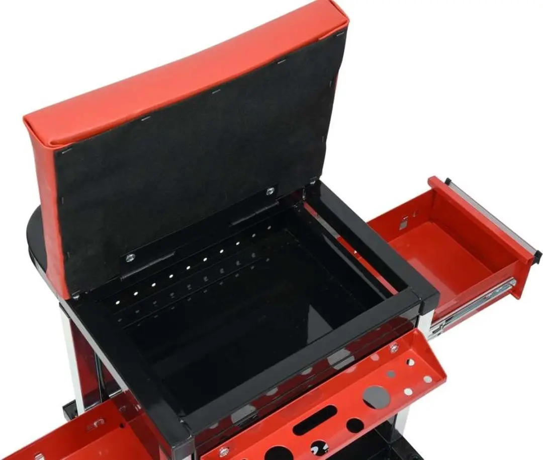 Yato Montagekruk met 2 lades - Max. 150 kg - Zwart/Rood - afbeelding 2 van 6