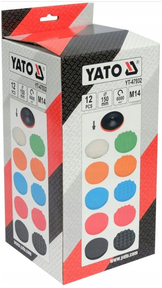 Yato YT-47932 Polijstset 12-Delig - 150mm - M14 - afbeelding 2 van 6
