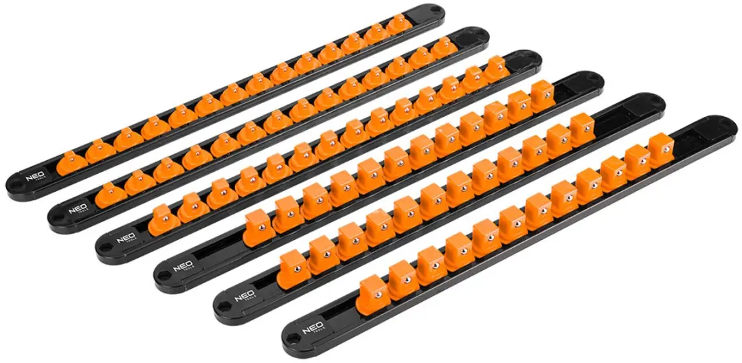 NEO TOOLS Dop 6 Nasadki 1/4", 3/8", 1/2" Organizer Warsztatowy