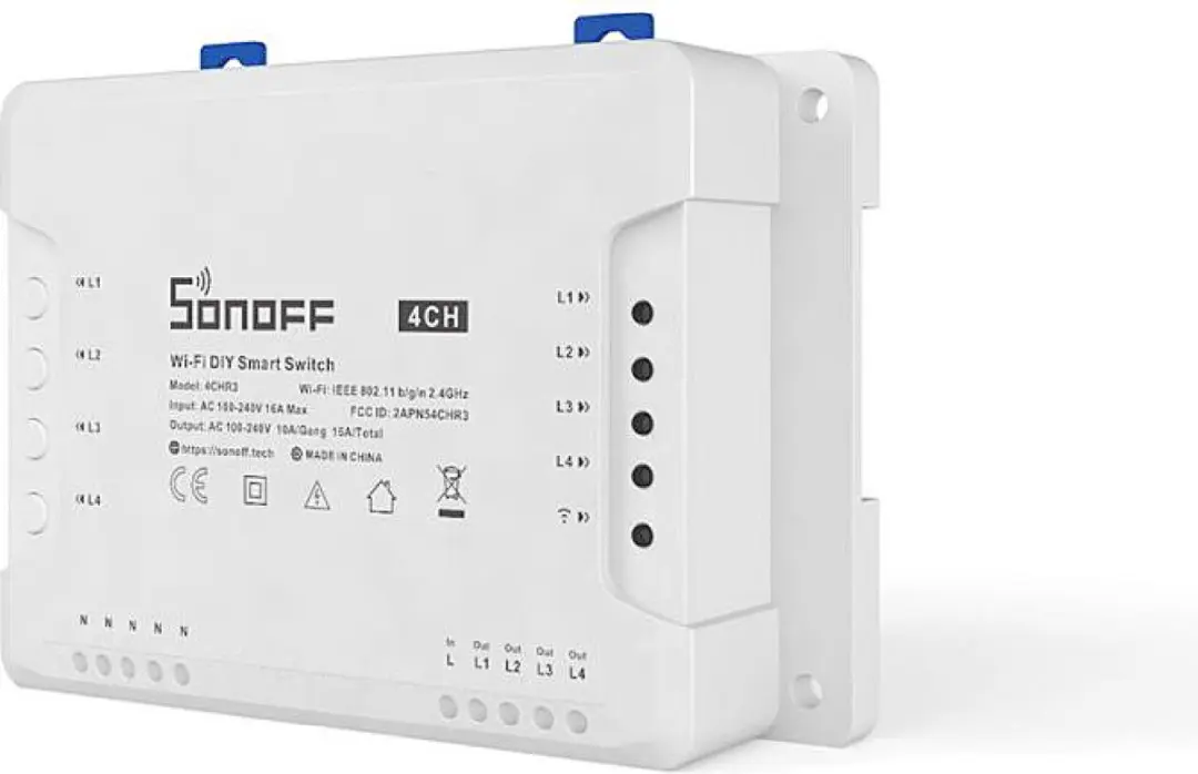 Sonoff 4CHPROR3 4-gang WIFI Smart Switch met RF control