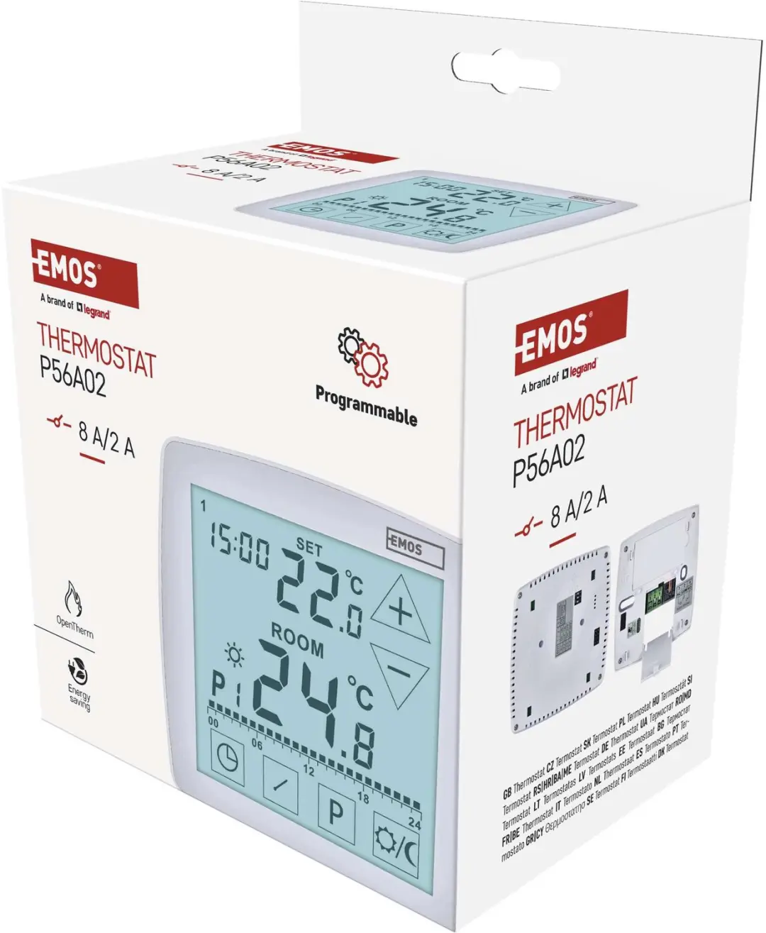 EMOS P56A02 OpenTherm Kamerthermostaat - Wit - afbeelding 3 van 6