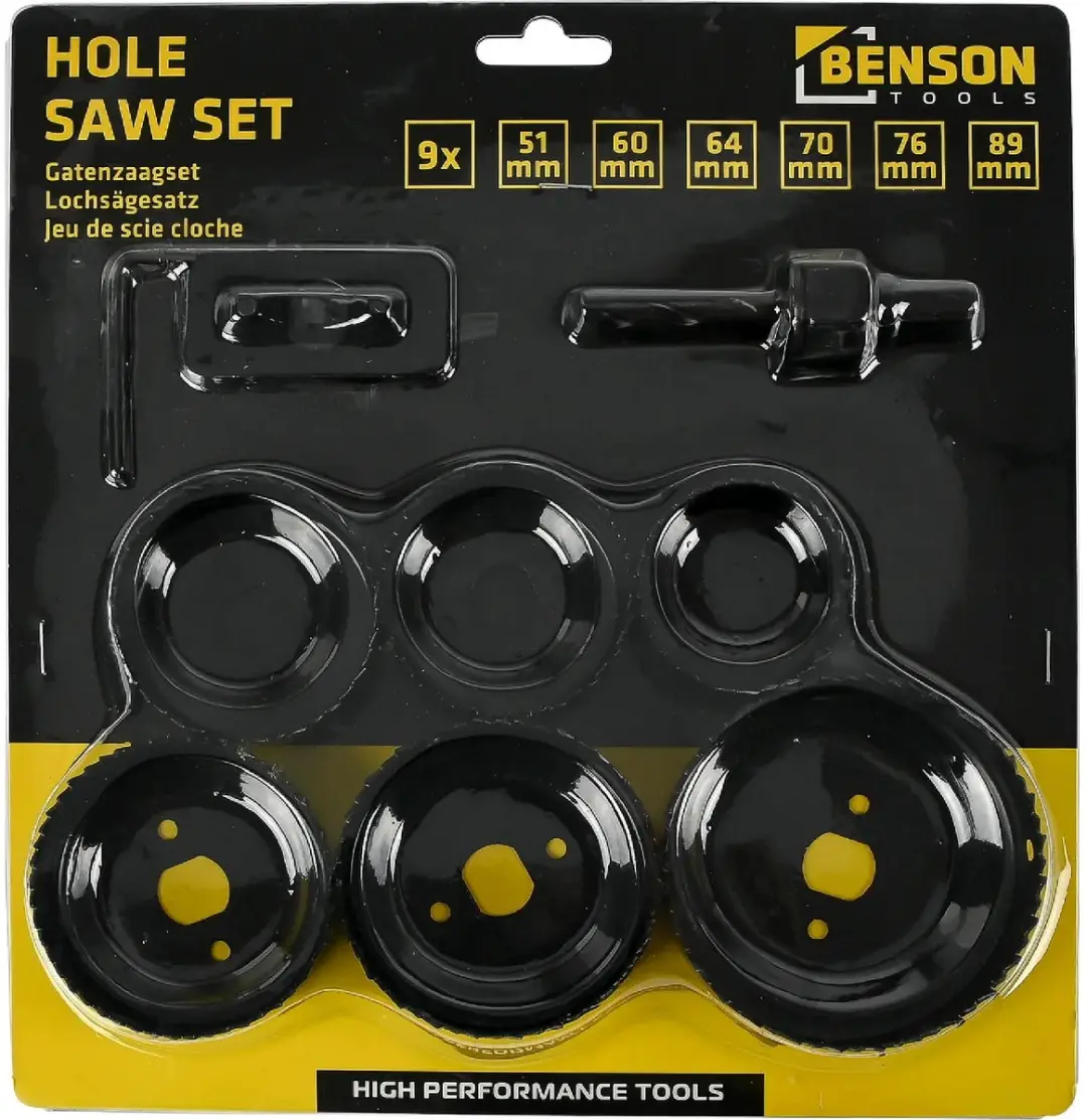 Benson Gatenzaagset 9-delig - Hout, Beton, Gips - afbeelding 5 van 5
