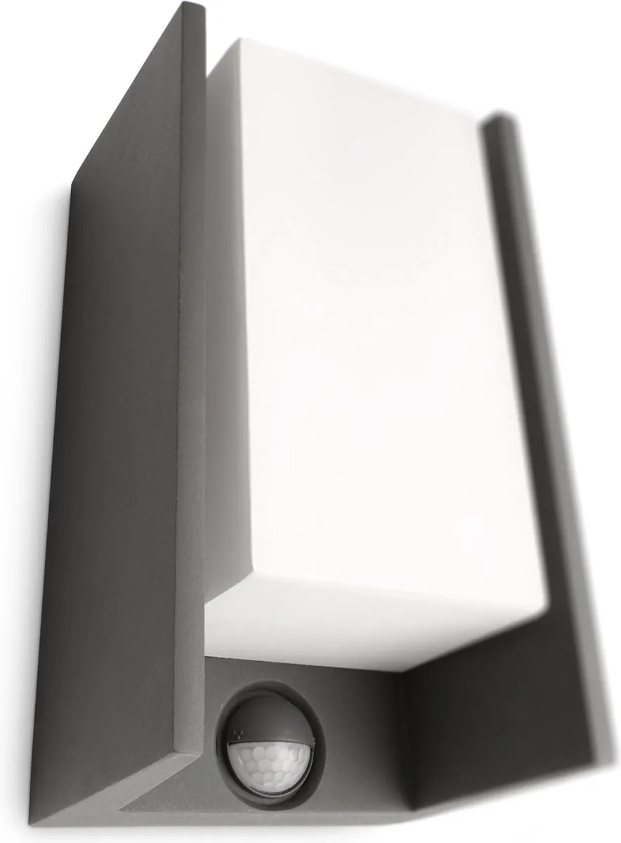 Philips LED Bridge Buitenwandlamp Sensor Antraciet
