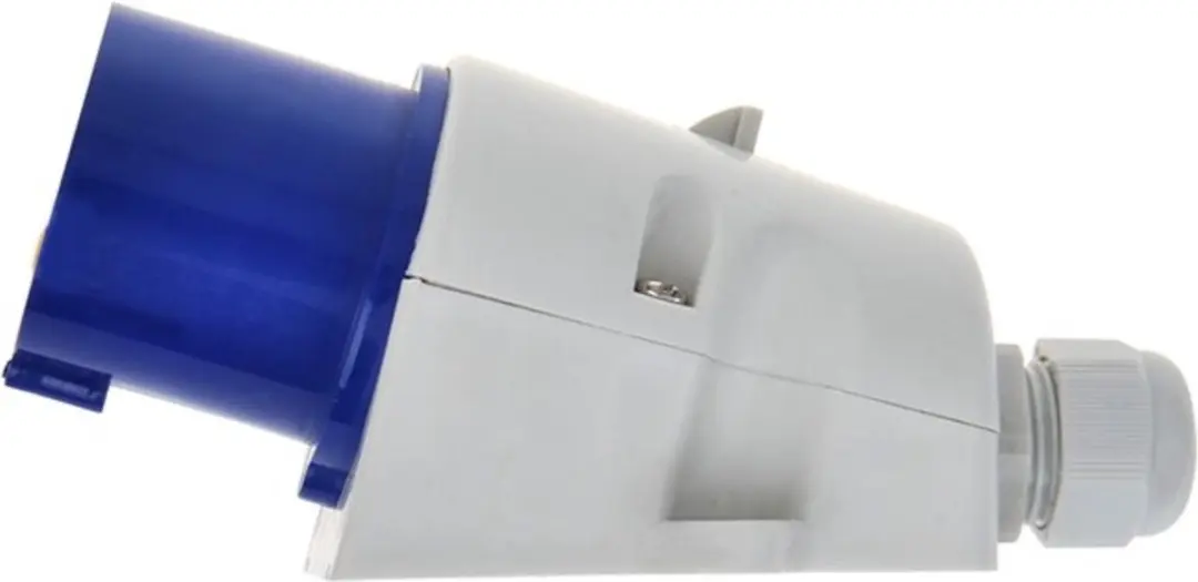 ProPlus Wandstekker 3-polig IP44 16A 230V - Blauw/Wit - afbeelding 2 van 6