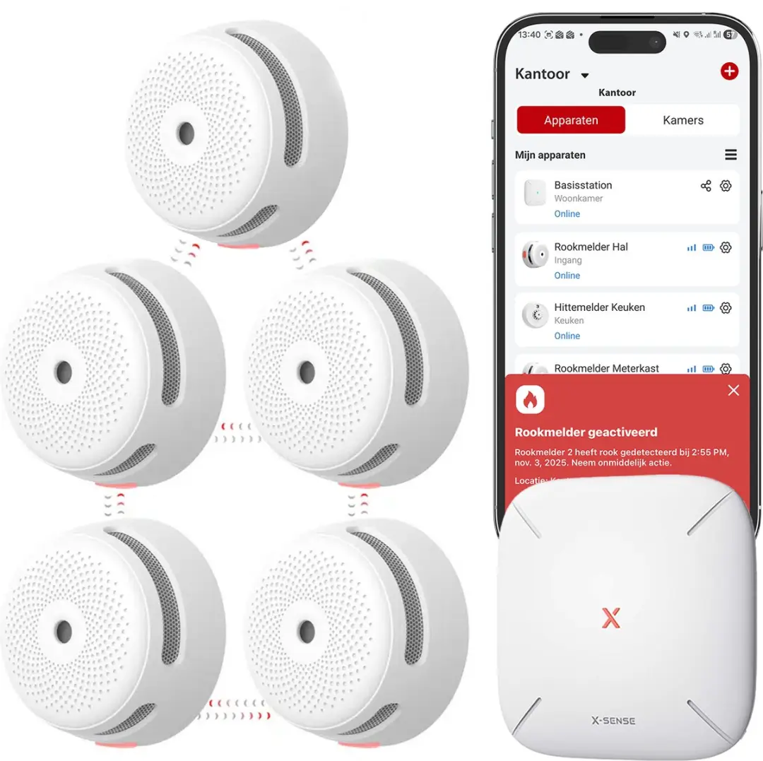 X-Sense Link+ Pro Slimme Rookmelder bundel