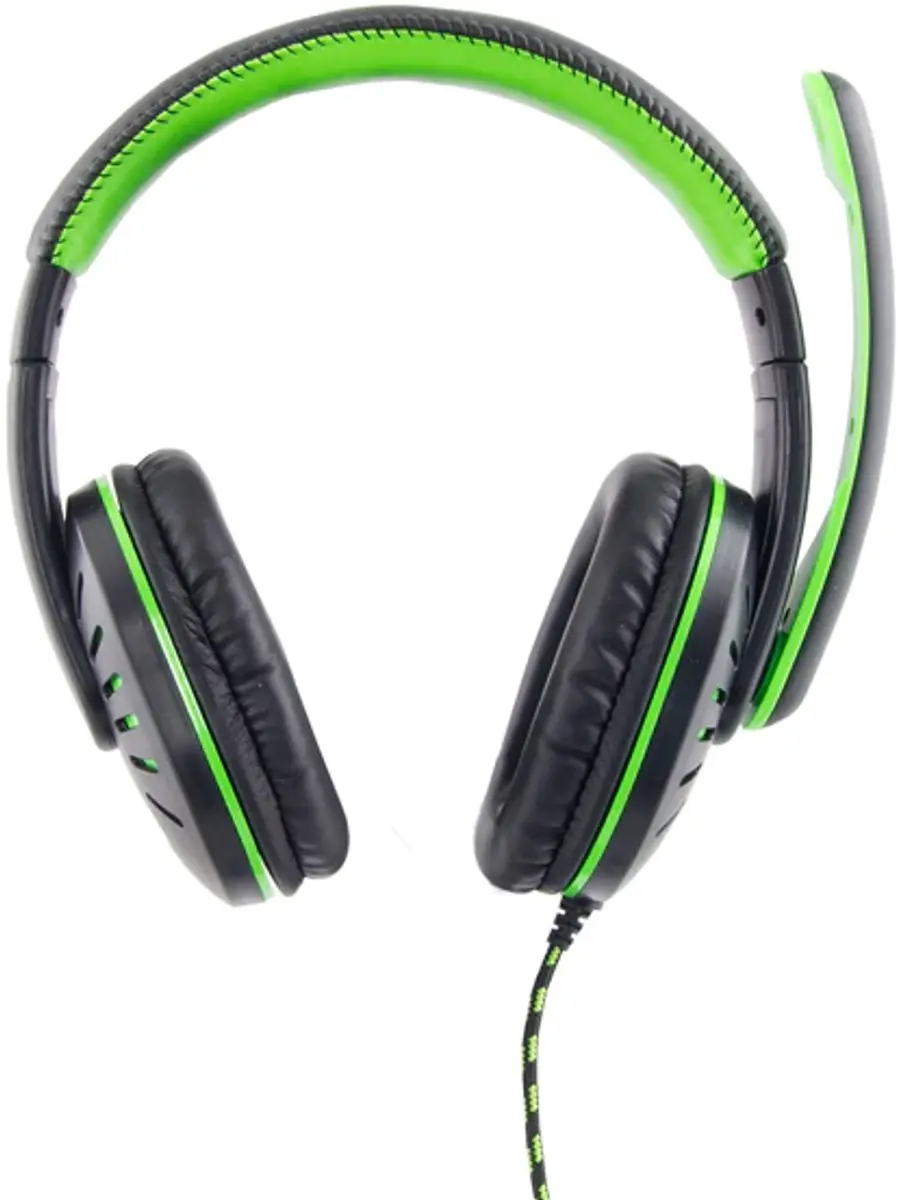 Esperanza Crow Serie Gaming Headset - Zwart-Groen - afbeelding 2 van 6