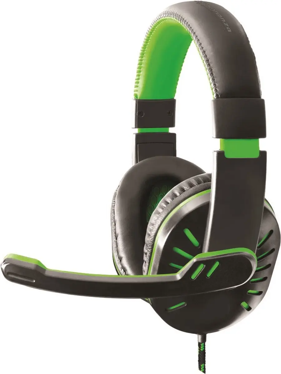 Esperanza Crow Serie Gaming Headset - Zwart-Groen - afbeelding 3 van 6