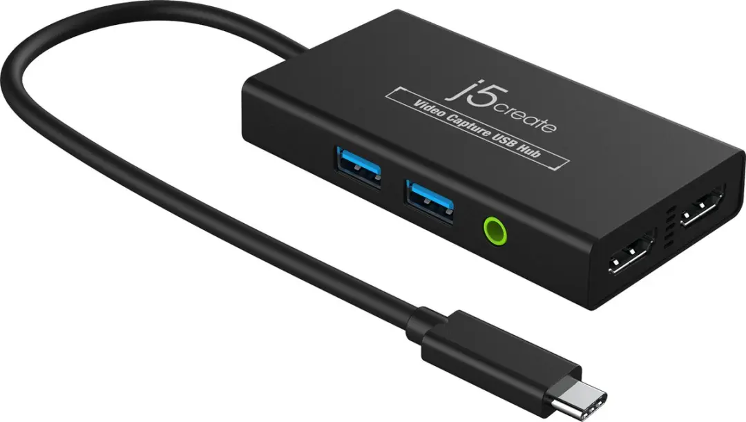 j5create JVA01-N Video Capture USB-hub - Zwart - afbeelding 2 van 6