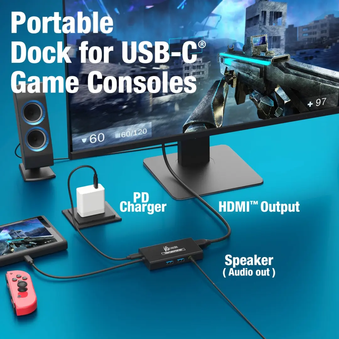 j5create JVA01-N Video Capture USB-hub - Zwart - afbeelding 3 van 6