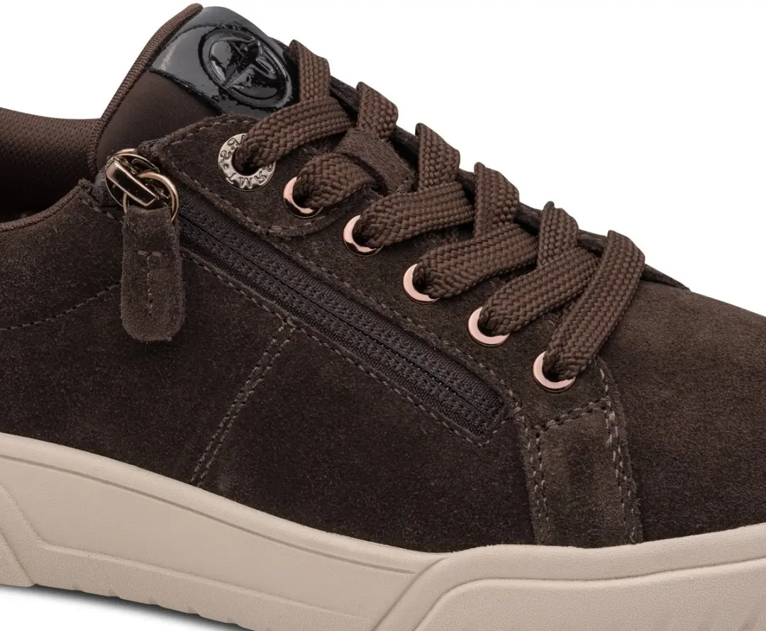 Tamaris Comfort Essentials Dames Sneakers - Mocca Suede - afbeelding 4 van 6