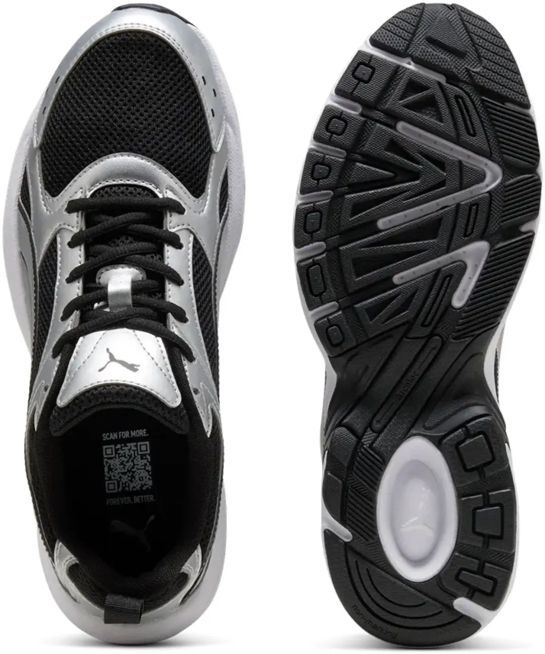 PUMA Milenio Tech LT Sneakers - Zwart/Zilver - afbeelding 2 van 6