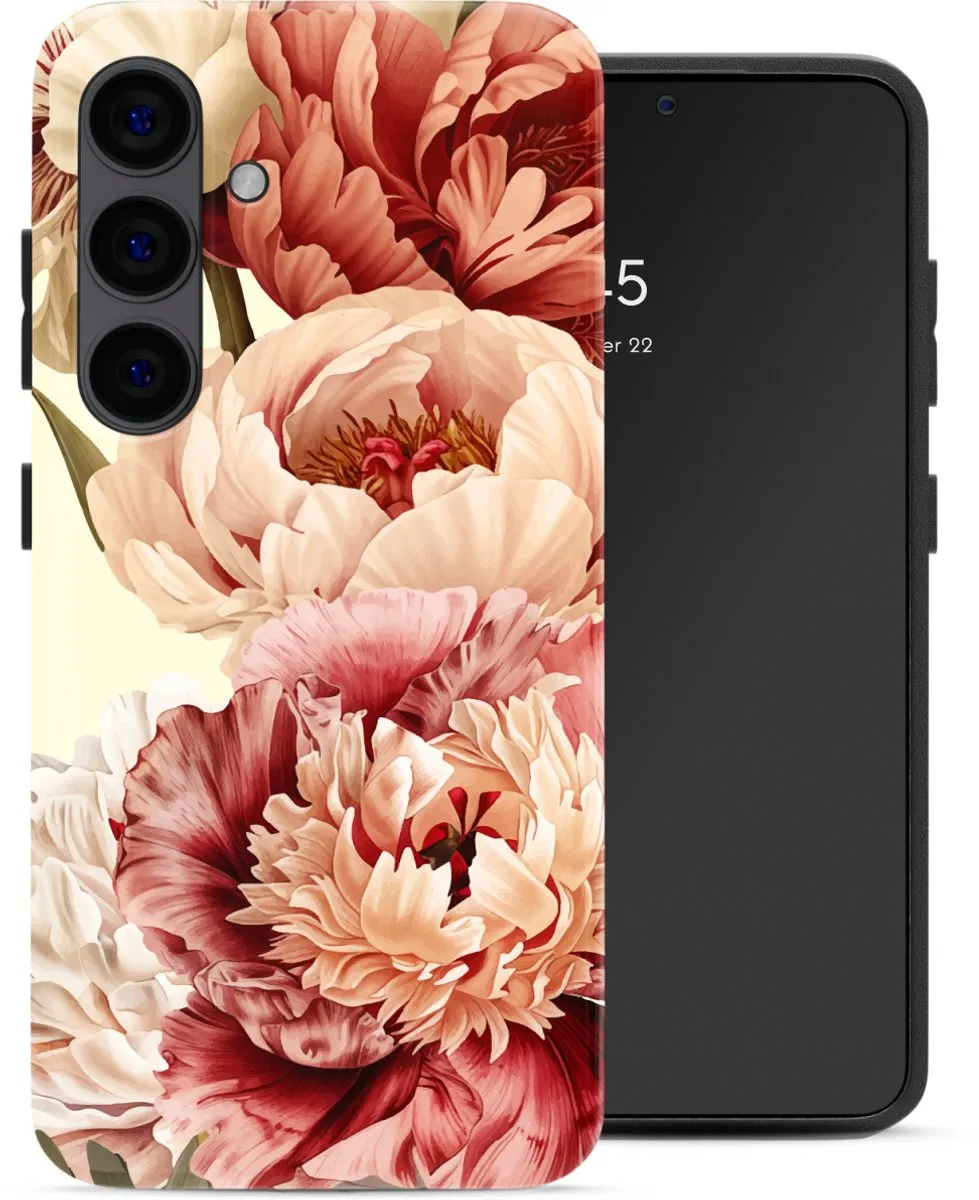 Selencia Hoesje Samsung Galaxy S24 Vintage Peony