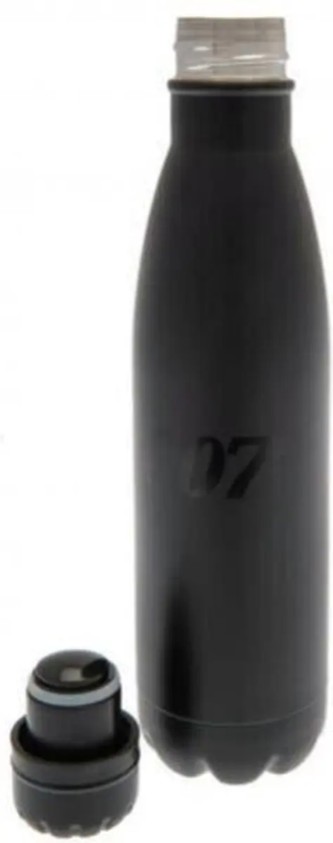 Pyramid James Bond 007 Aluminium Drinkfles - Zwart - afbeelding 5 van 5