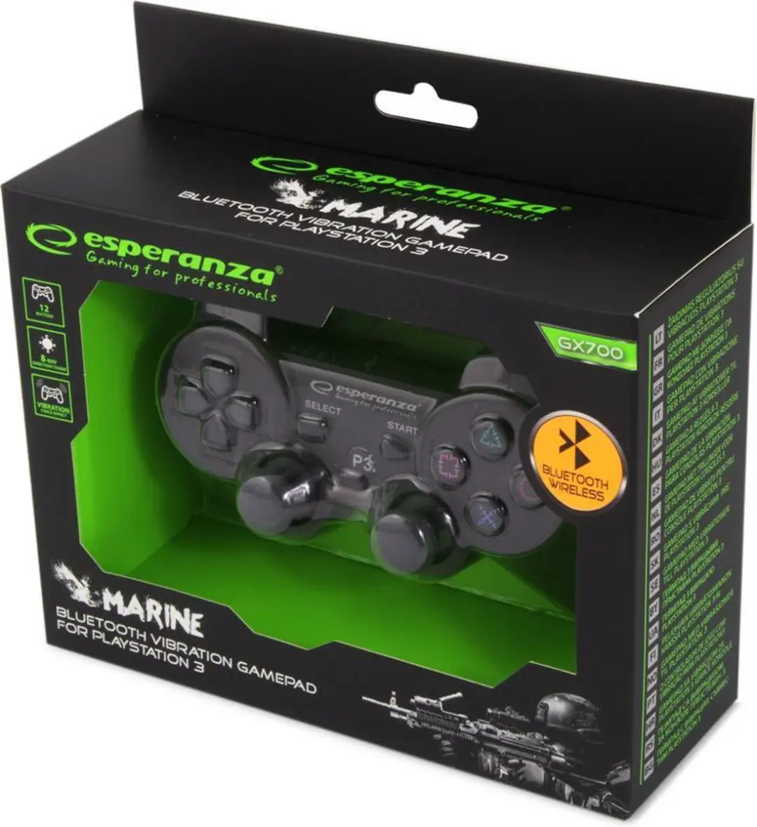 Esperanza GX700 Marine EGG109K Gamecontroller - Zwart - afbeelding 4 van 6