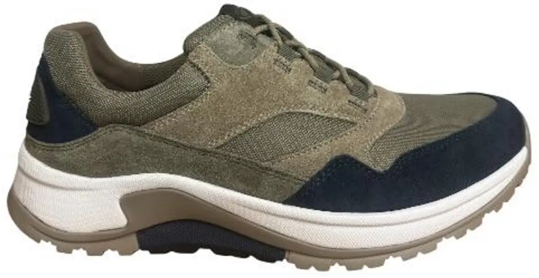 Gabor Rollingsoft Suède Veterschoenen - Taupe/Blauw - afbeelding 6 van 6