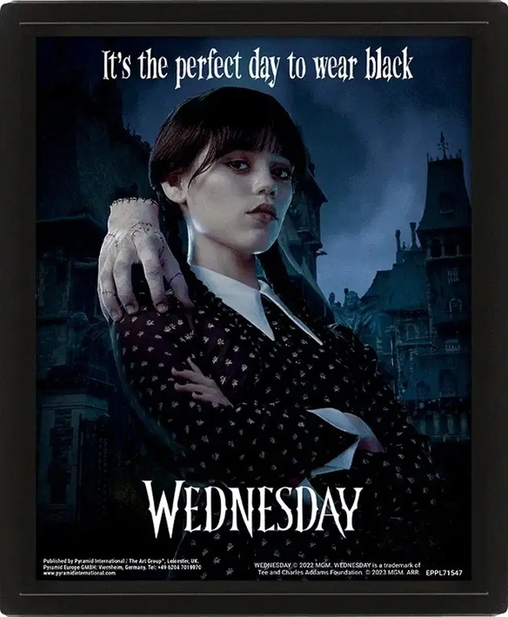 Pyramid International Wednesday 3D Lenticular Framed Poster Perfect Day 26 x 20