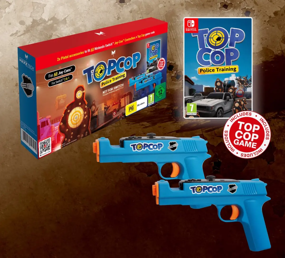 Top Cop Game & Gun Kit - Nintendo Switch 1 & 2 - afbeelding 6 van 6