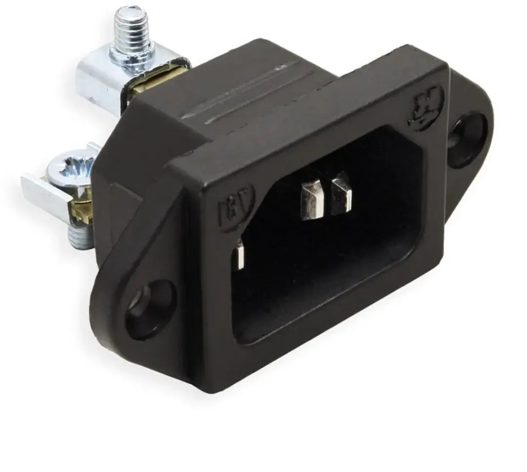 Bachmann C14 stroomstekker | inbouw | schroefaansluiting | zwart - afbeelding 3 van 3