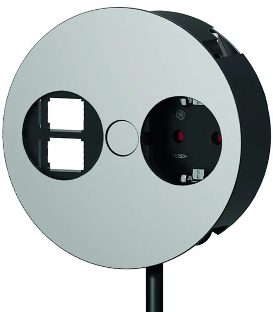 Bachmann Twist 931.001 Opbouwstopcontact - Chroom met USB - afbeelding 6 van 6