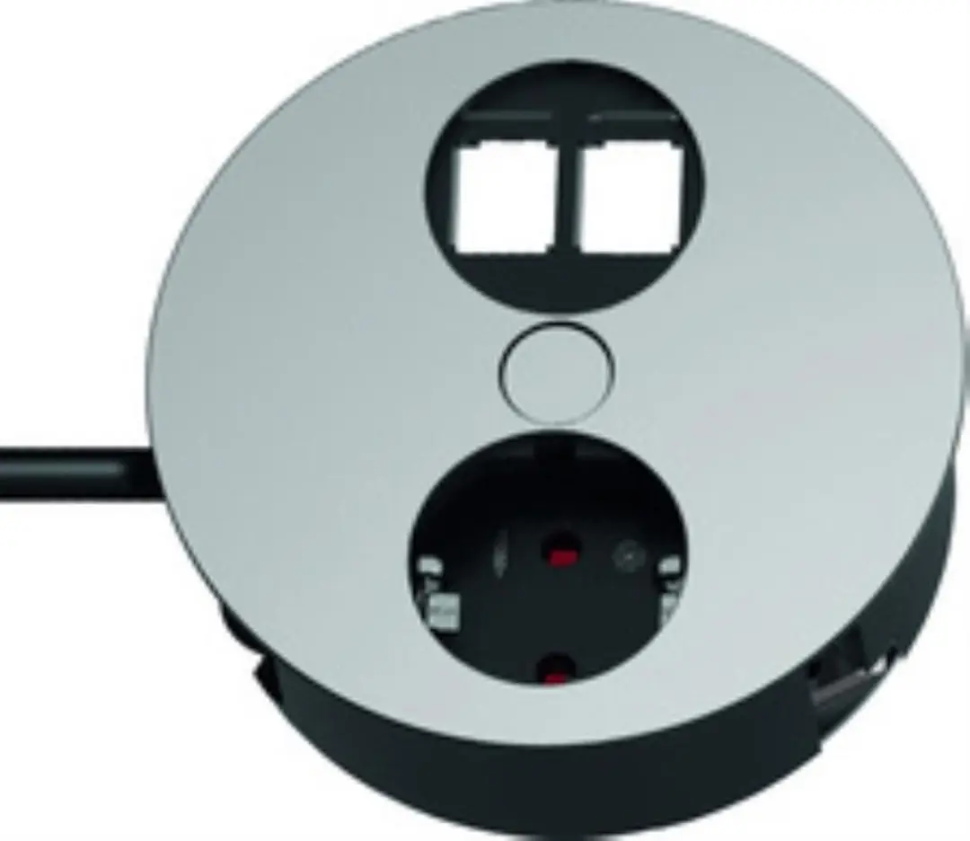 Bachmann Twist 931.001 Opbouwstopcontact - Chroom met USB - afbeelding 3 van 6