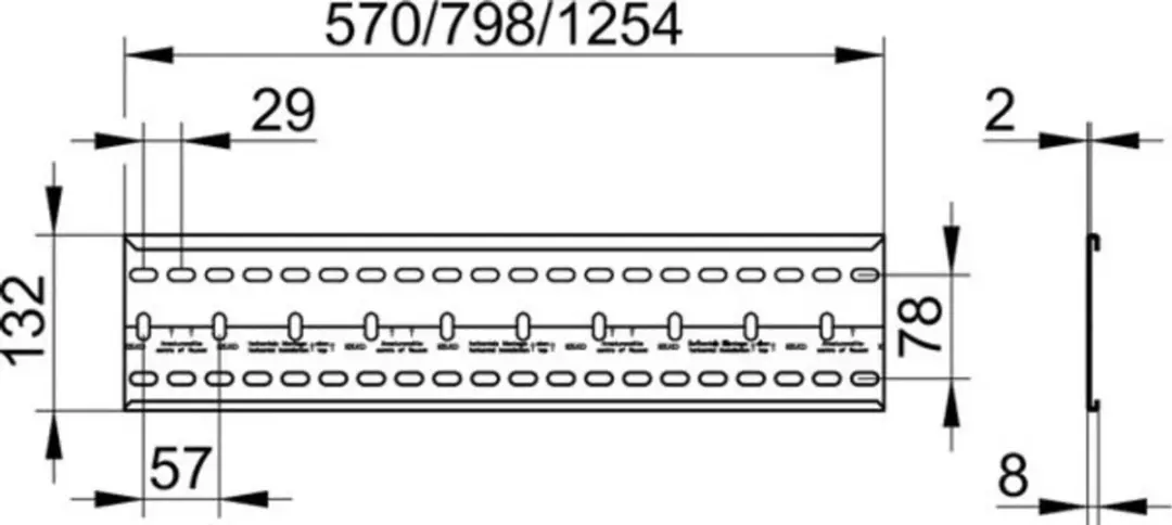 Keuco 59570000001 Montagerail 570 mm - RVS - afbeelding 3 van 4