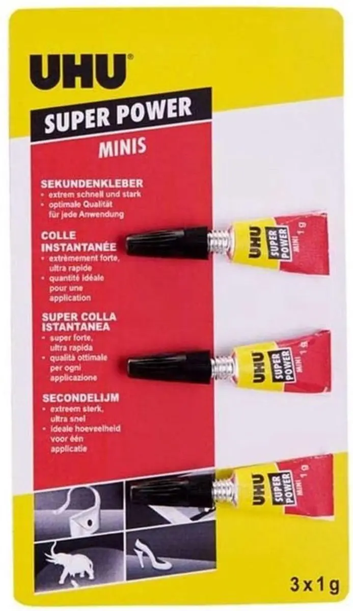 UHU® Secondelijm Super Power MINIs 3x1g