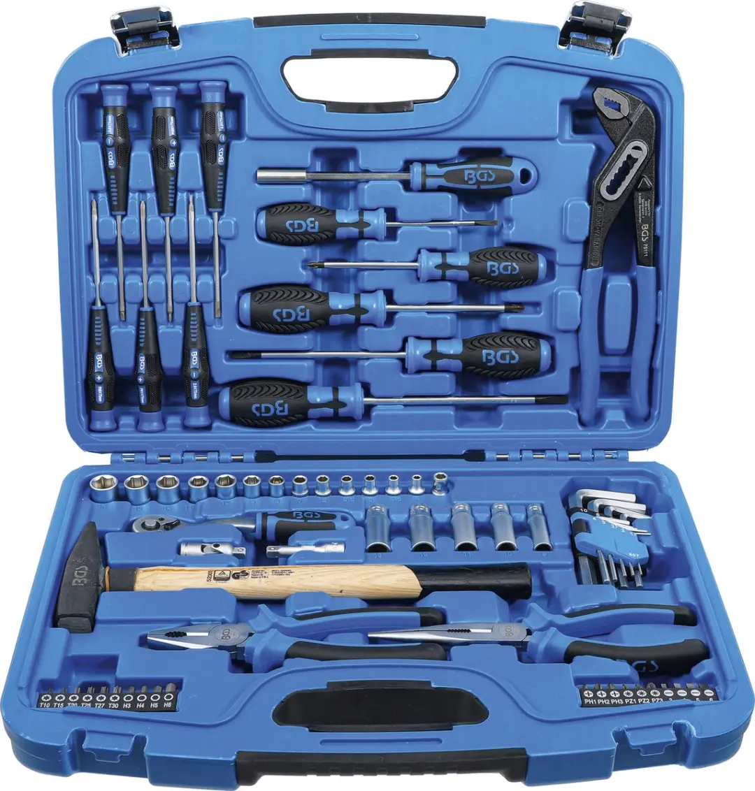 BGS technic Dopsleutelgereedschapkoffer 67 delig - Blauw - afbeelding 2 van 6