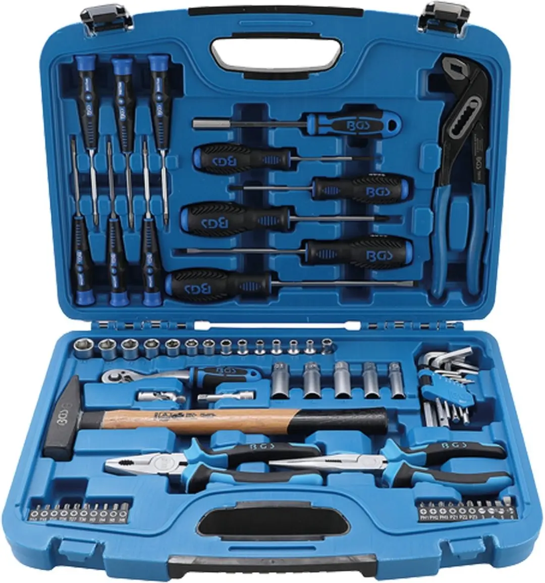 BGS technic Dopsleutelgereedschapkoffer 67 delig - Blauw - afbeelding 6 van 6
