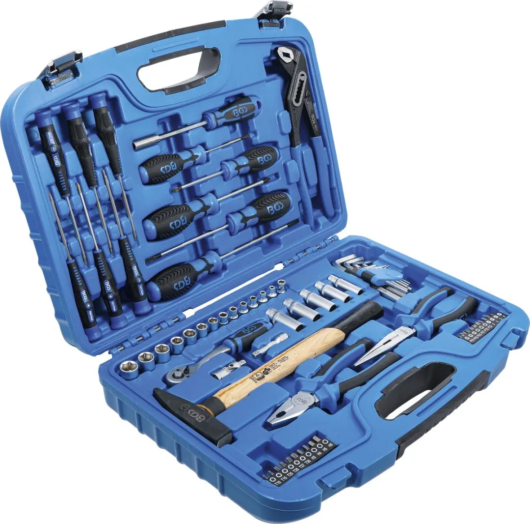 BGS technic Dopsleutelgereedschapkoffer 67 delig - Blauw - afbeelding 4 van 6