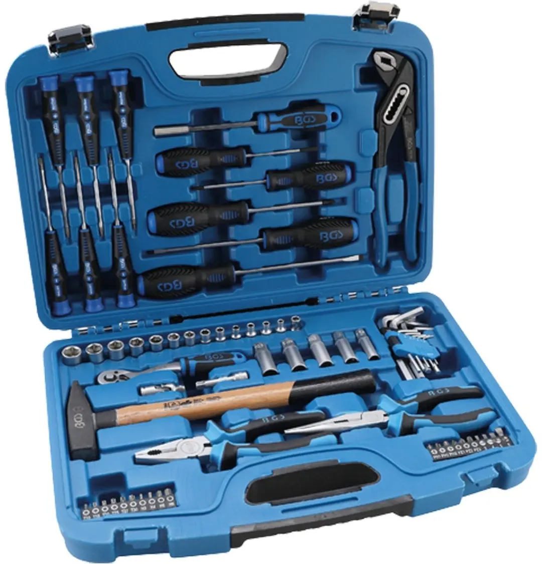 BGS technic Dopsleutelgereedschapkoffer 67 delig - Blauw - afbeelding 3 van 6