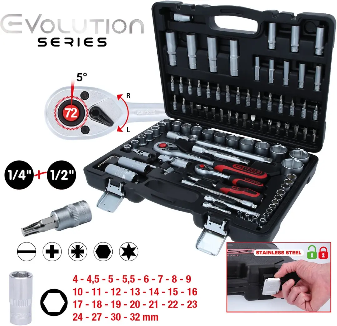 KS Tools 911.0694 Dopsleutelset - 94-delig - afbeelding 3 van 6