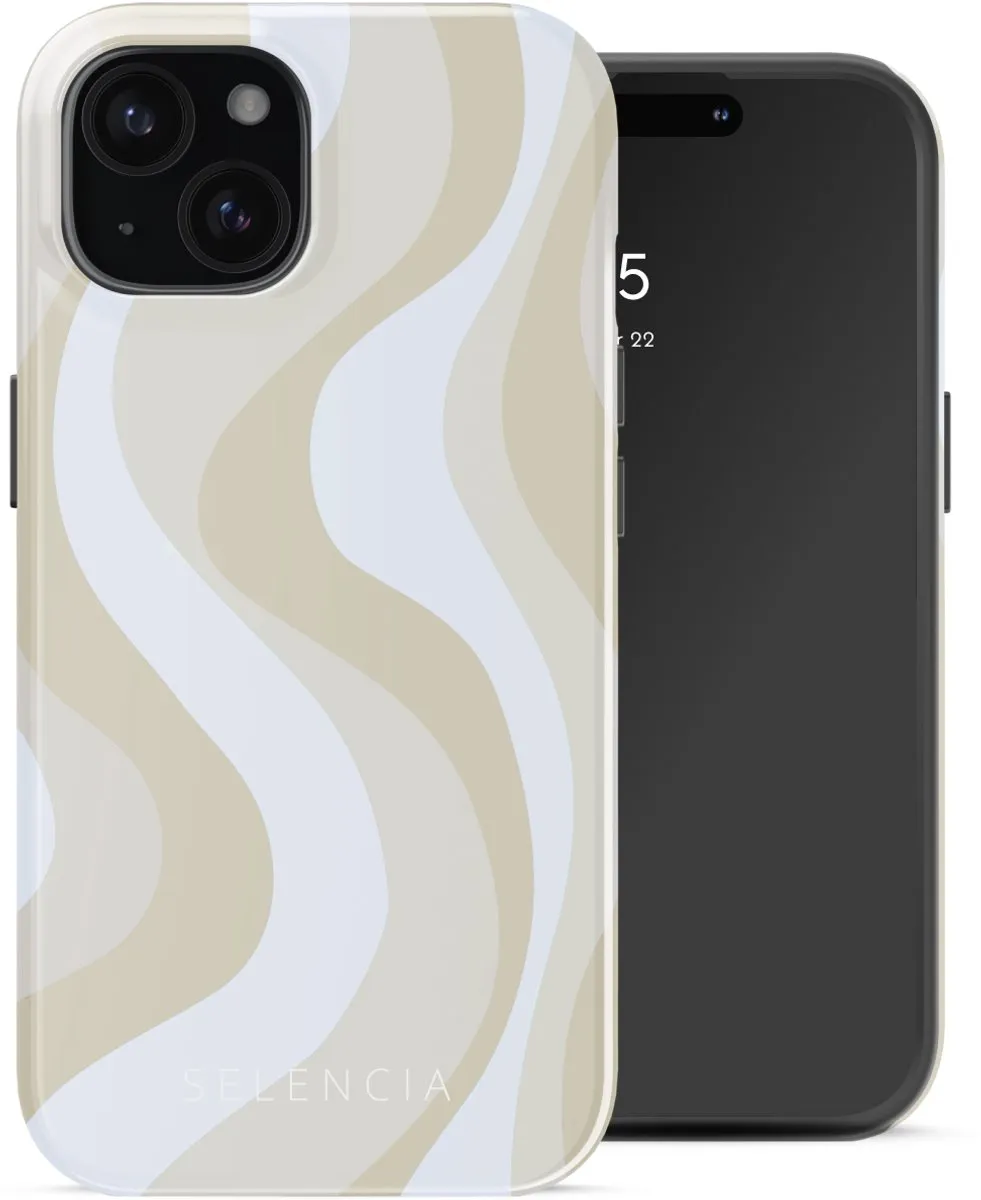 Selencia Hoesje iPhone 15 Desert Waves Beige