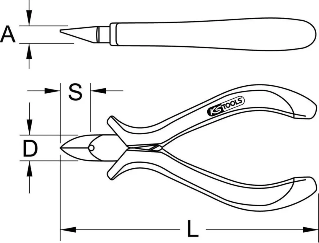 KS Tools 500.7024 Zijkniptang 120mm - afbeelding 2 van 3