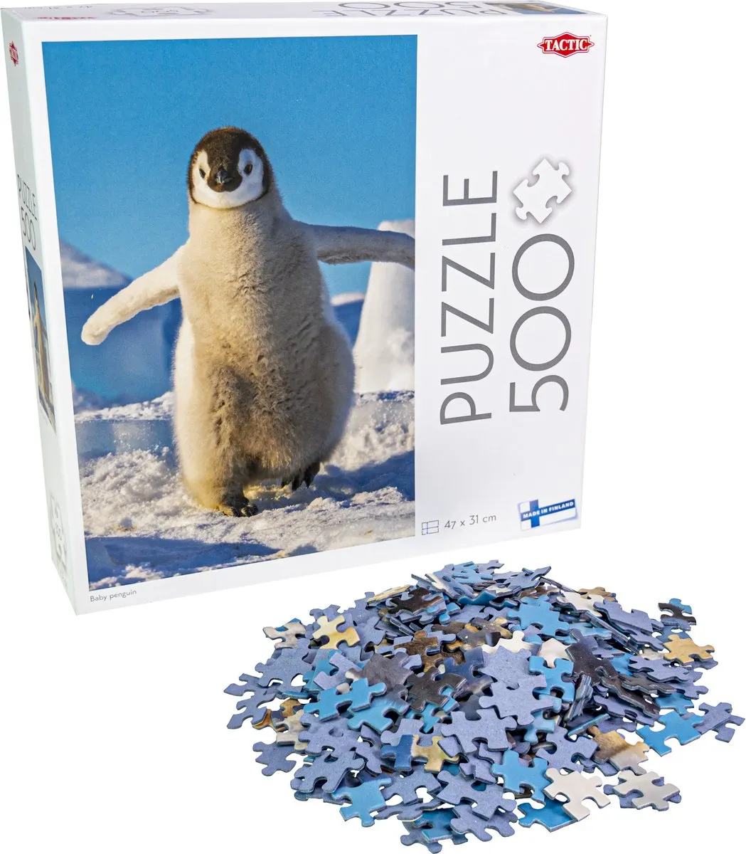 Tactic Baby Penguin Puzzel 500 Stuks - Baby Pinguïn in IJslandschap