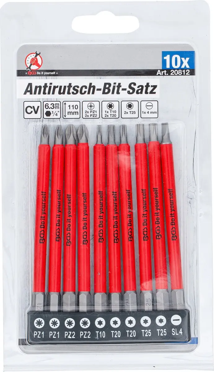 BGS technic Antislip-bitset - 110 mm - 10 delig - afbeelding 5 van 5