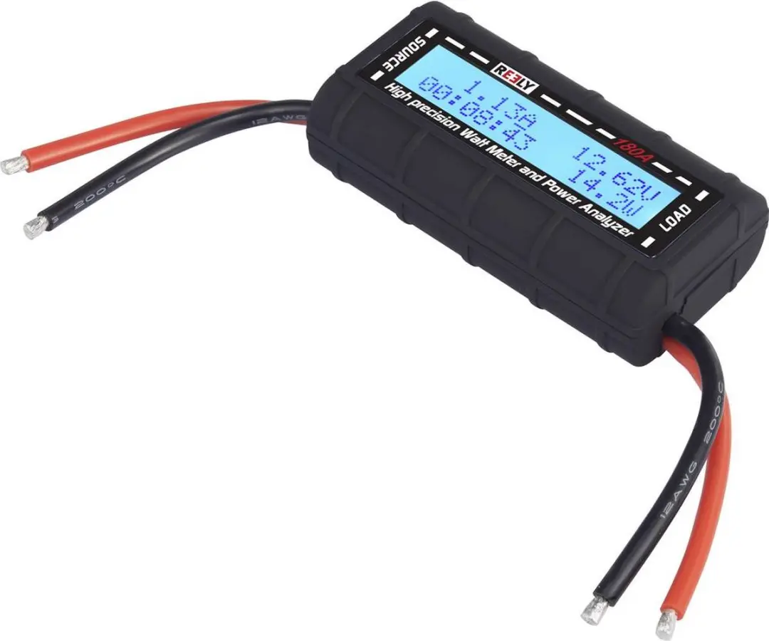 Reely 180 A Wattmeter en Poweranalyzer RE-5631036 - Open kabeleinden - afbeelding 4 van 5