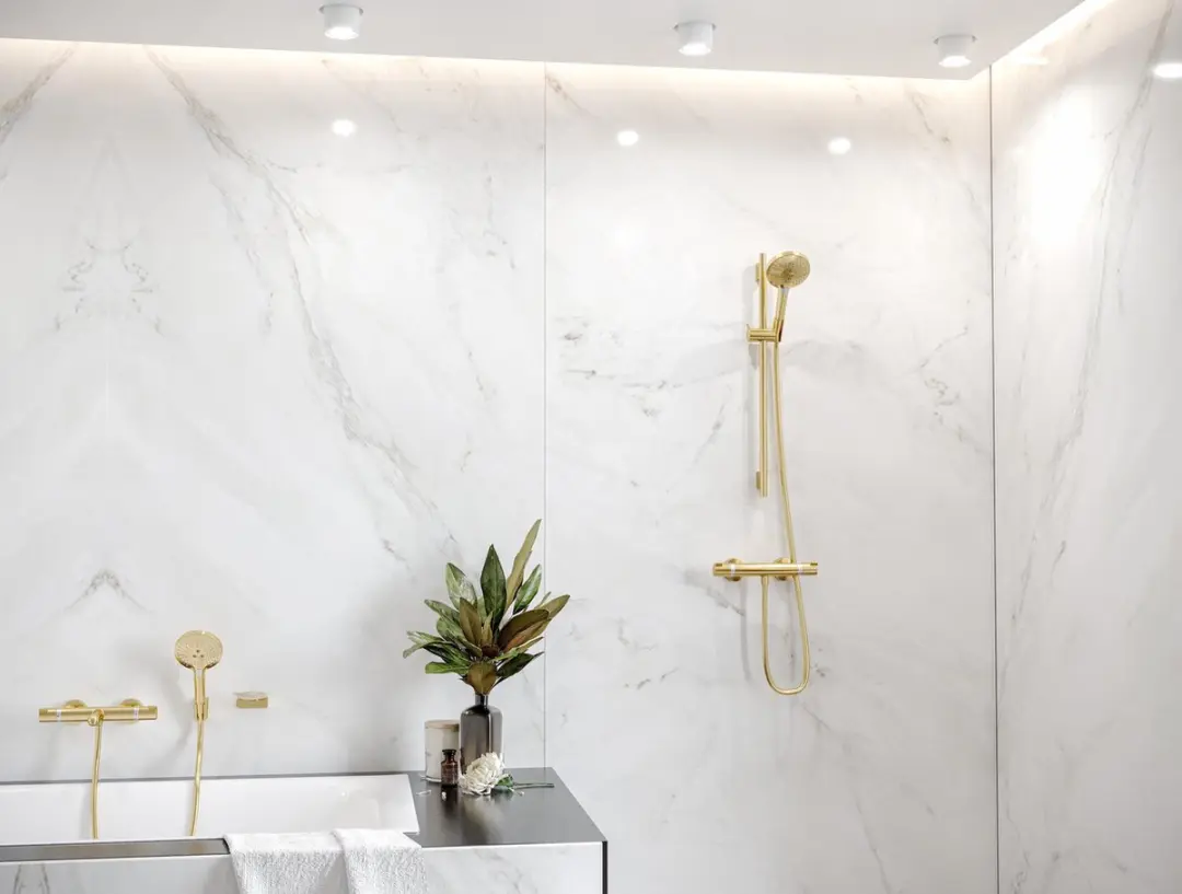 hansgrohe Ecostat Comfort opbouw badthermostaat - Polished Gold Optic - afbeelding 2 van 5