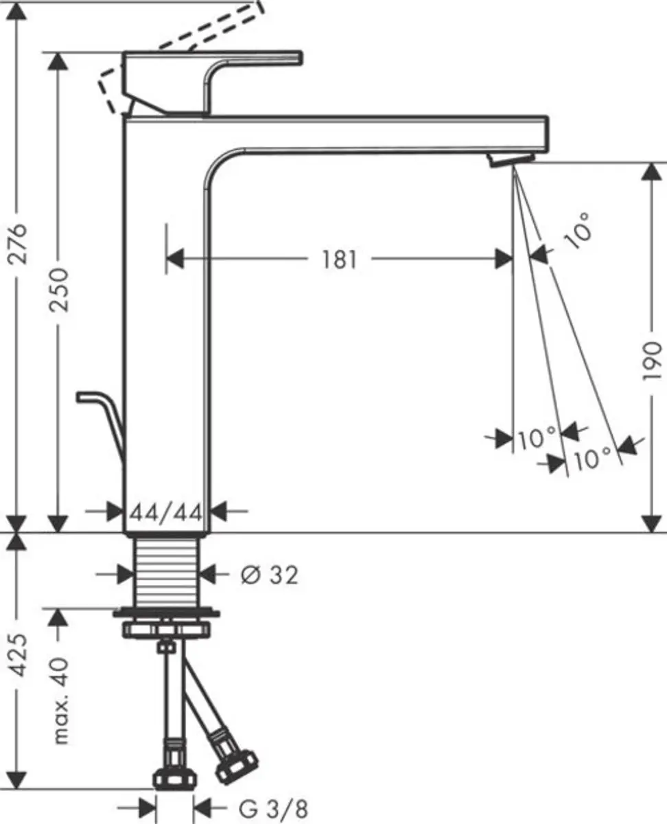 Hansgrohe Vernis Shape wastafelkraan