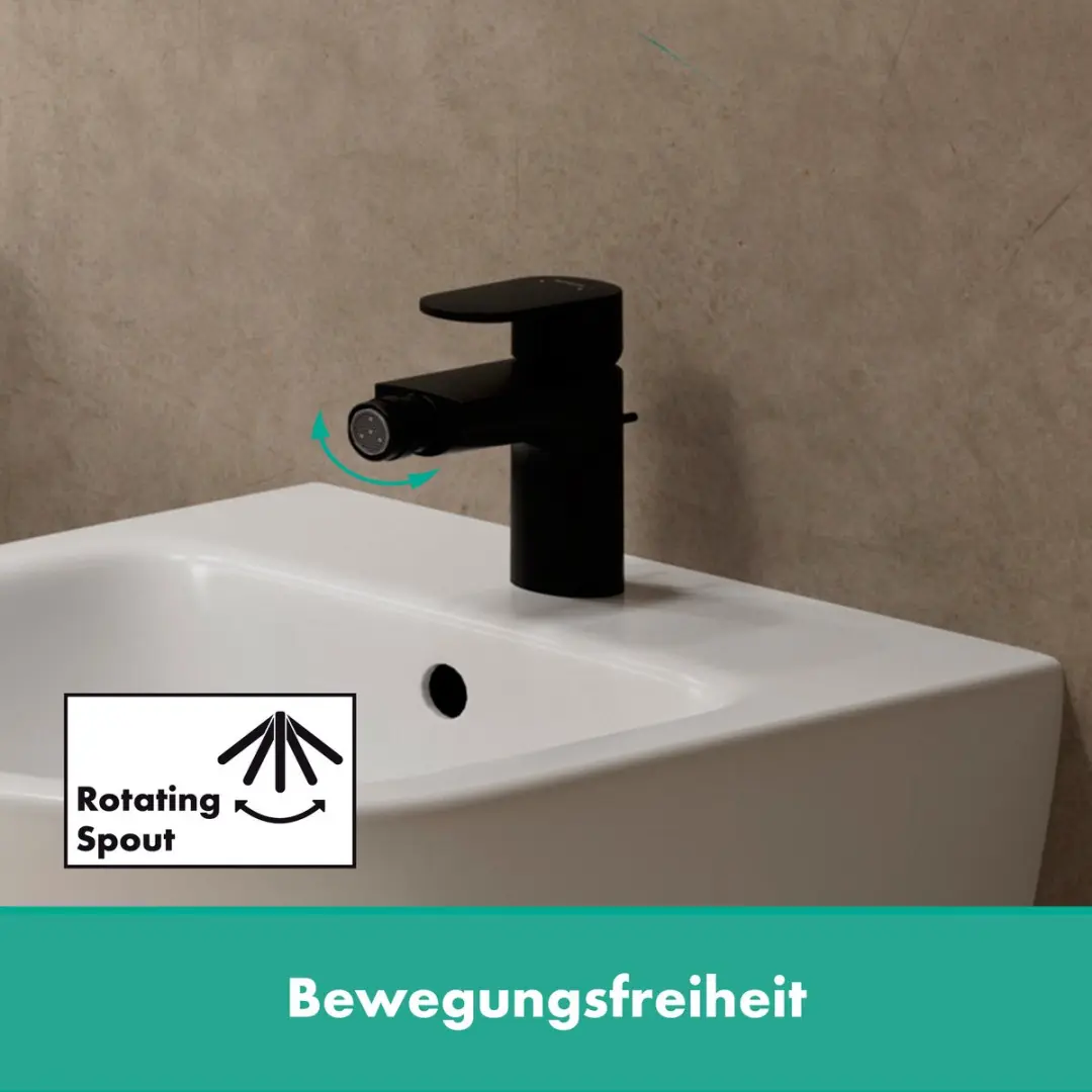 Hansgrohe Vernis Blend bidetkraan 71210670 - Mat Zwart - afbeelding 4 van 6