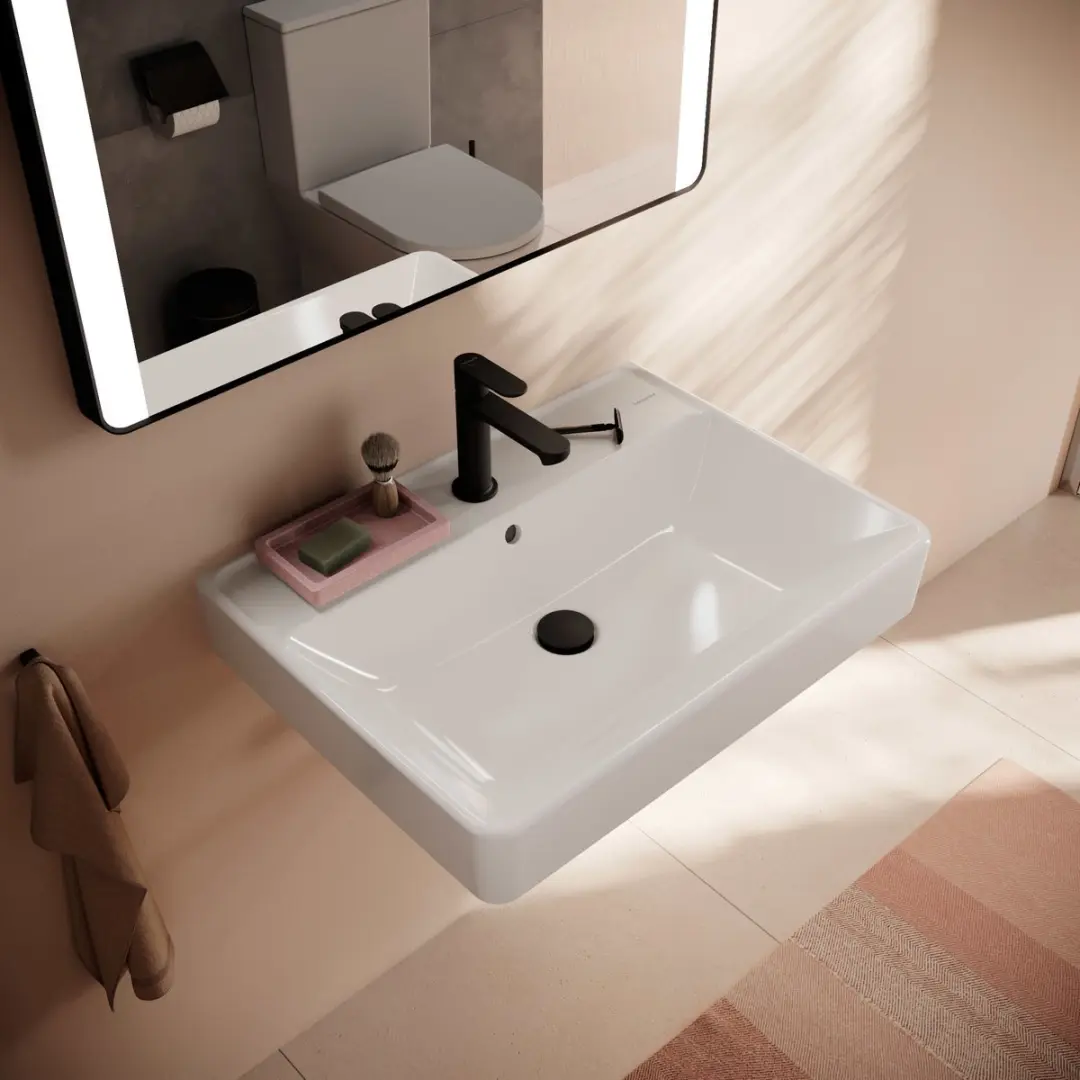 Hansgrohe Xanuia Q Wastafel 60134450 - 65x48cm - Wit - afbeelding 2 van 6